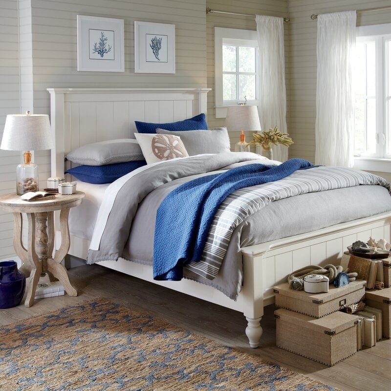 Blue And Grey Bed