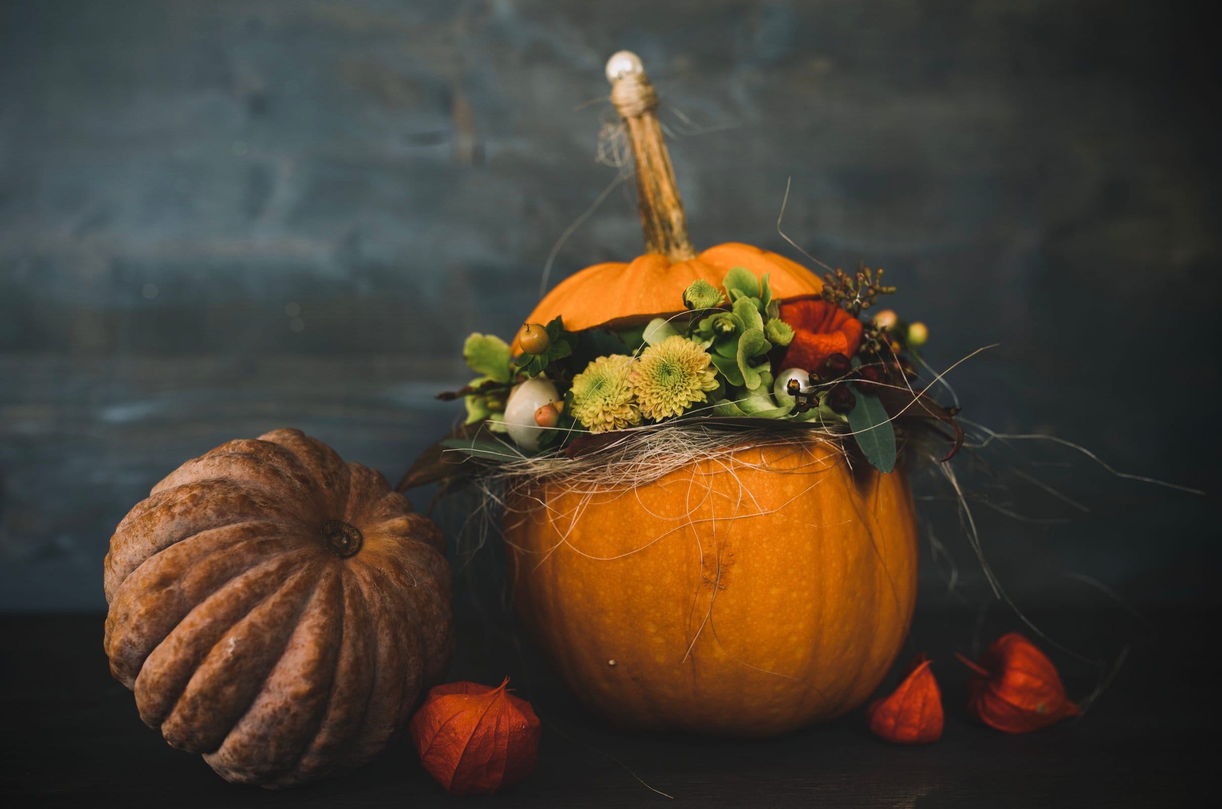  Fill a Pumpkin With Some Flower scaled