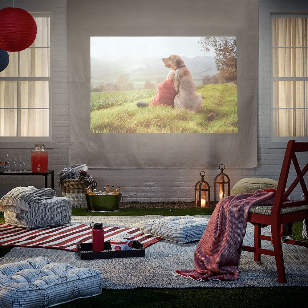 10 Hang a Sheet for Outdoor Movie Nights