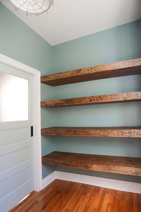 Install Floating Shelves in an Alcove or Nook