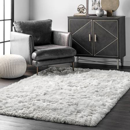 Pearl White Shag Rug