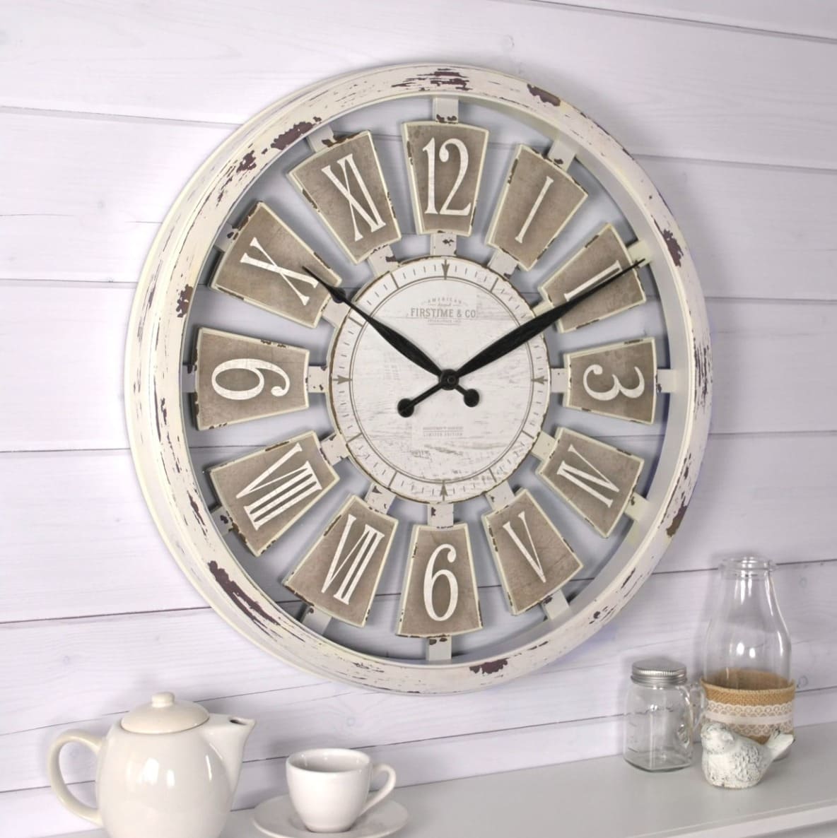 Antique Oversized Farmhouse Clock