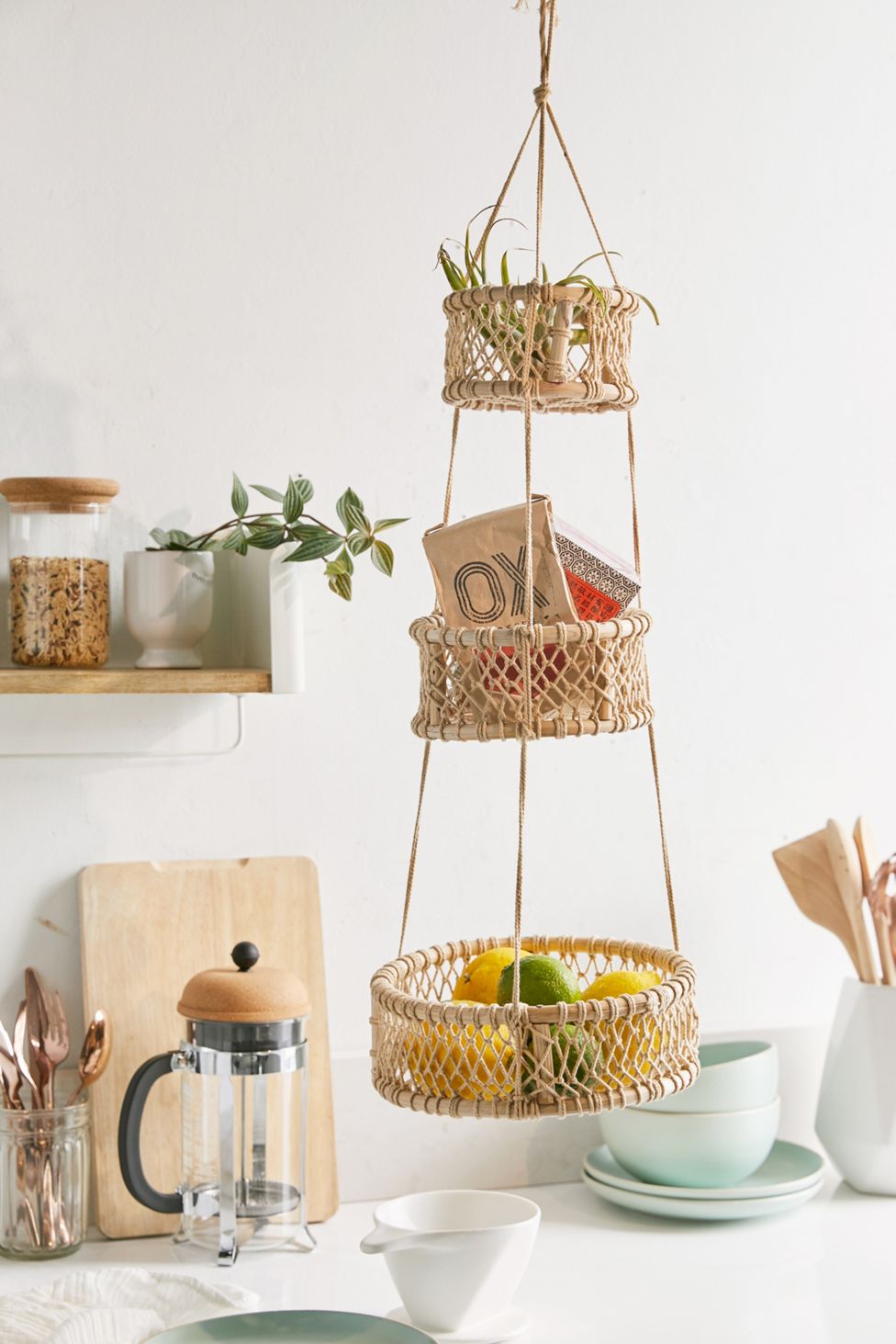 Hang Baskets Under Your Cabinets