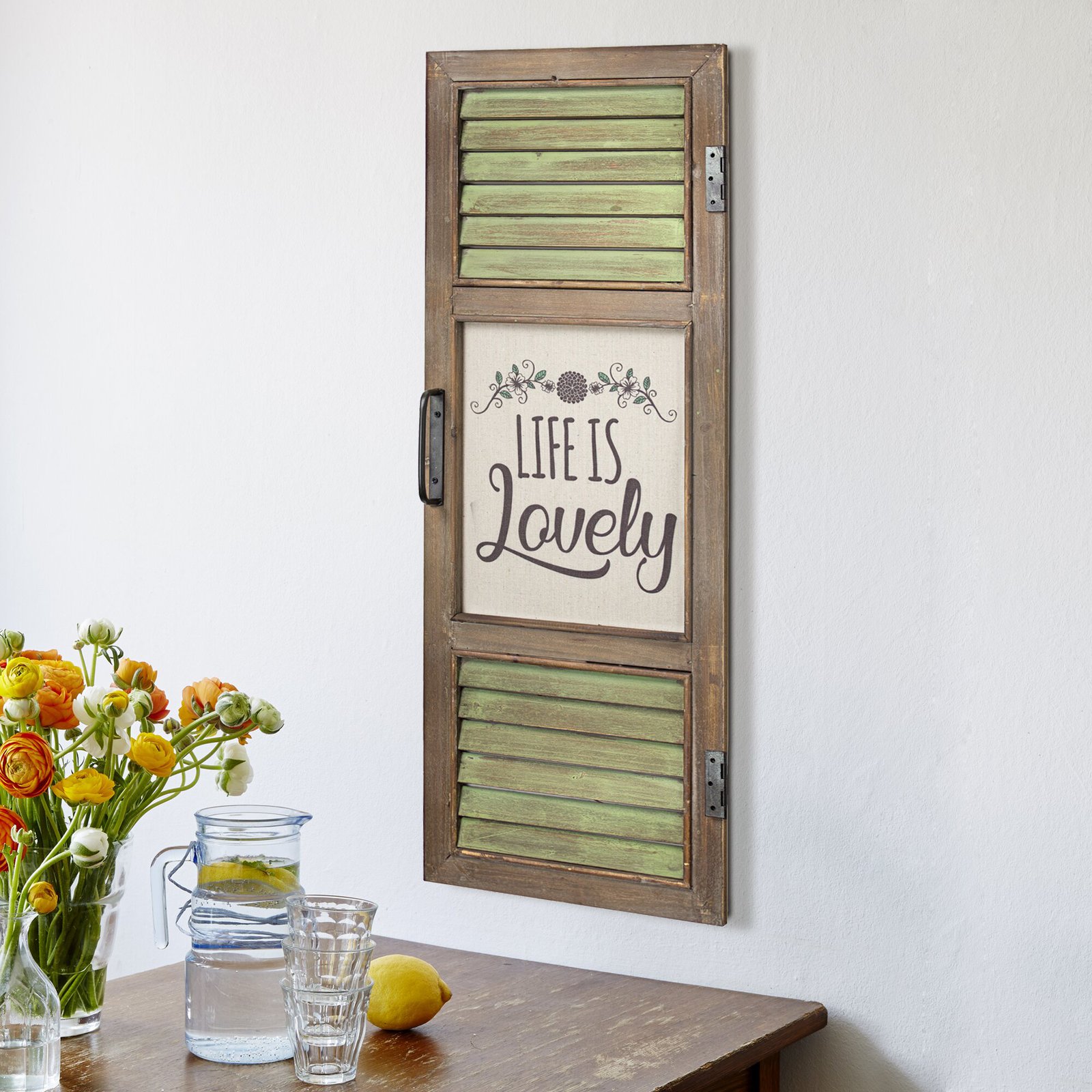 Lovely Window Shutter Wall Hanging