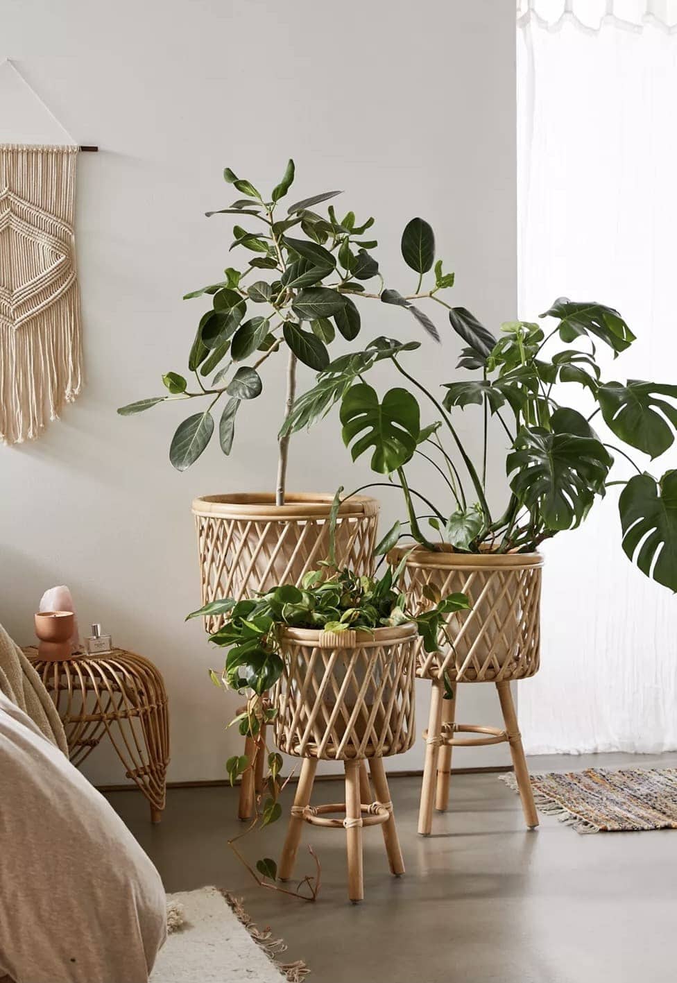 Rattan Standing Planters