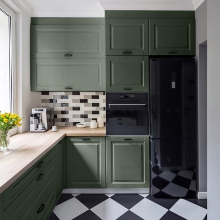 15 Color Cabinets That Go with Black Stainless Steel Appliances