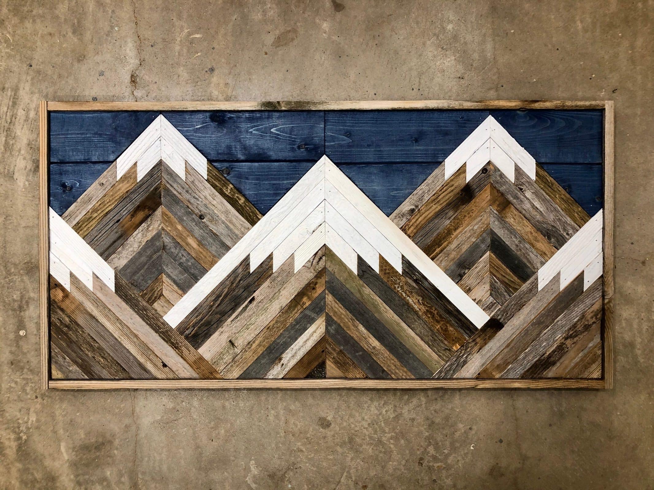 Rustic Mountain Tops Wooden Wall Art