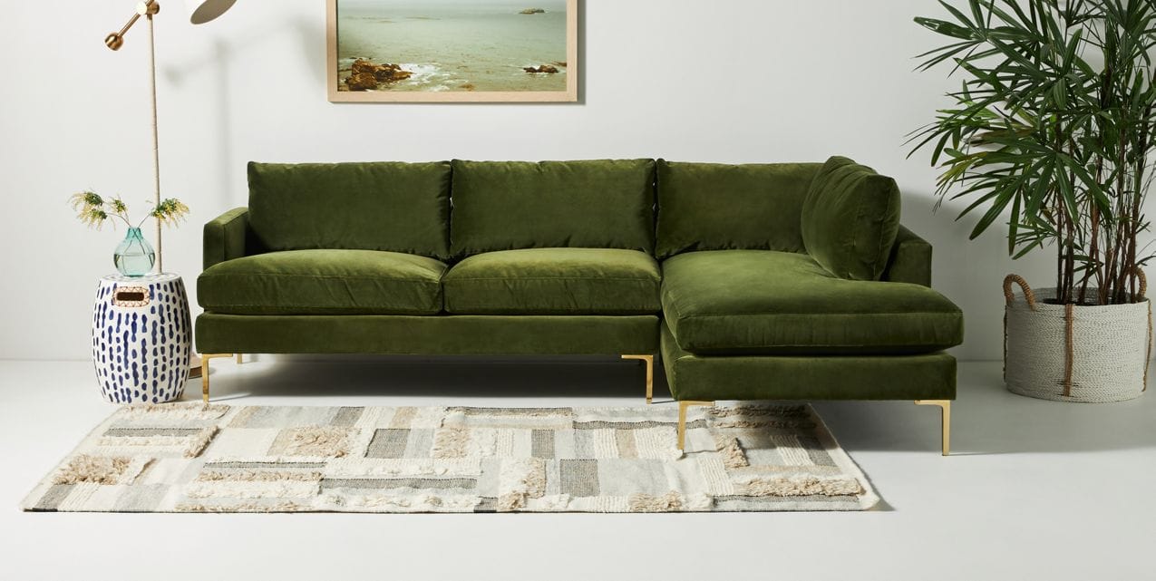 Jade Velvet Sectional