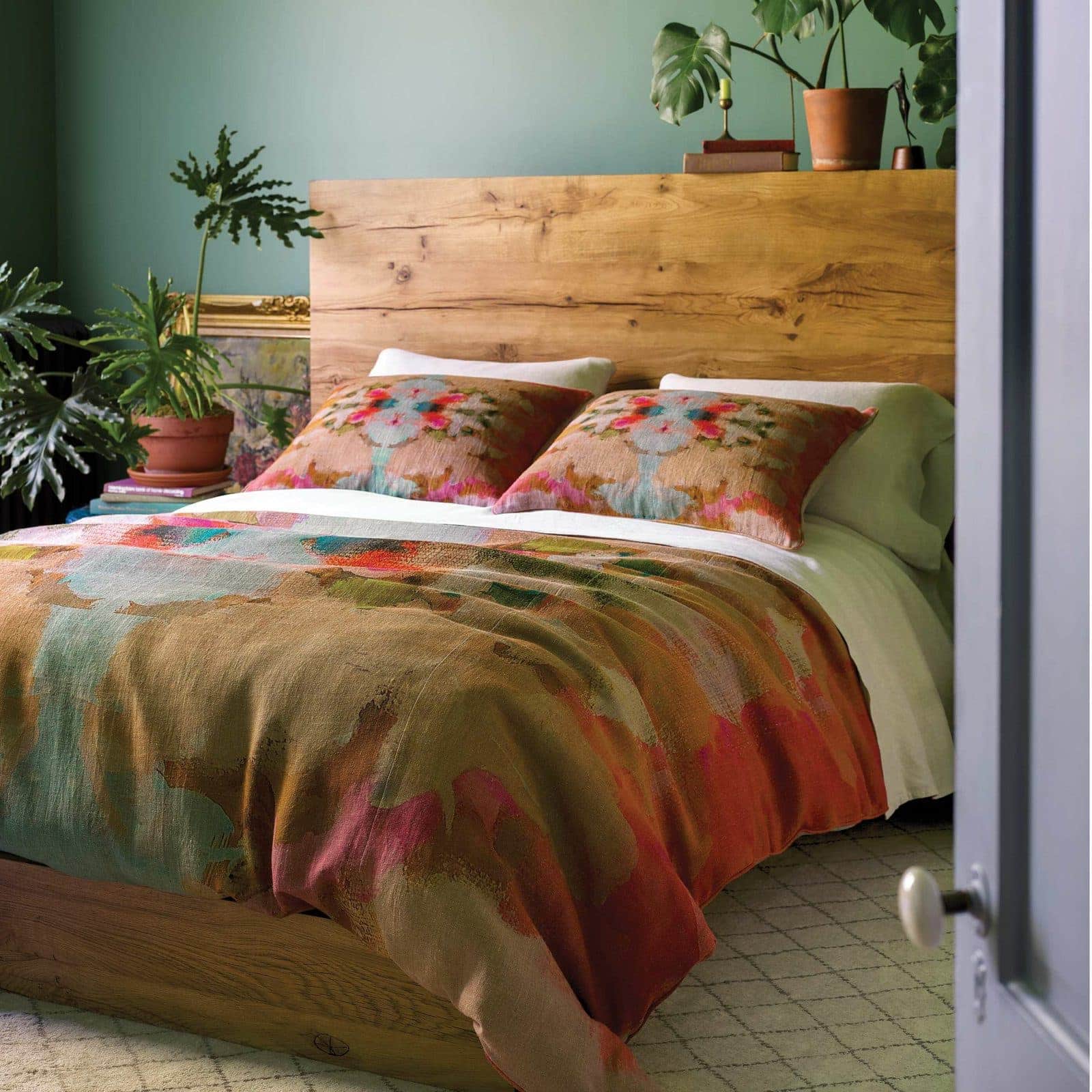 Abstract Linen Duvet Cover