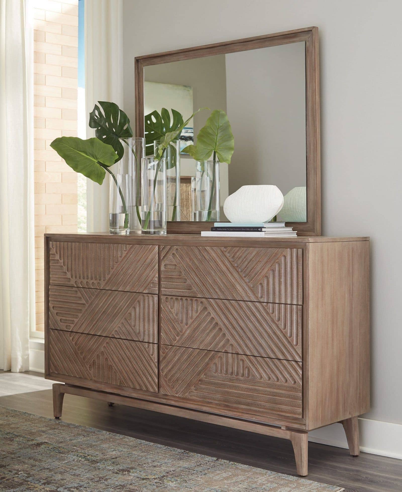 Deepa 6 Drawer Double Dresser