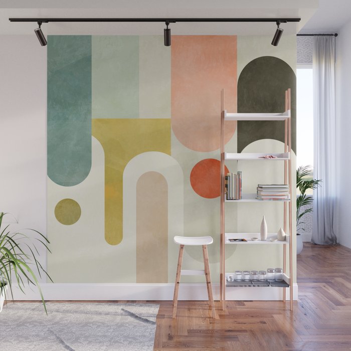 Abstract Pastel Wall Mural