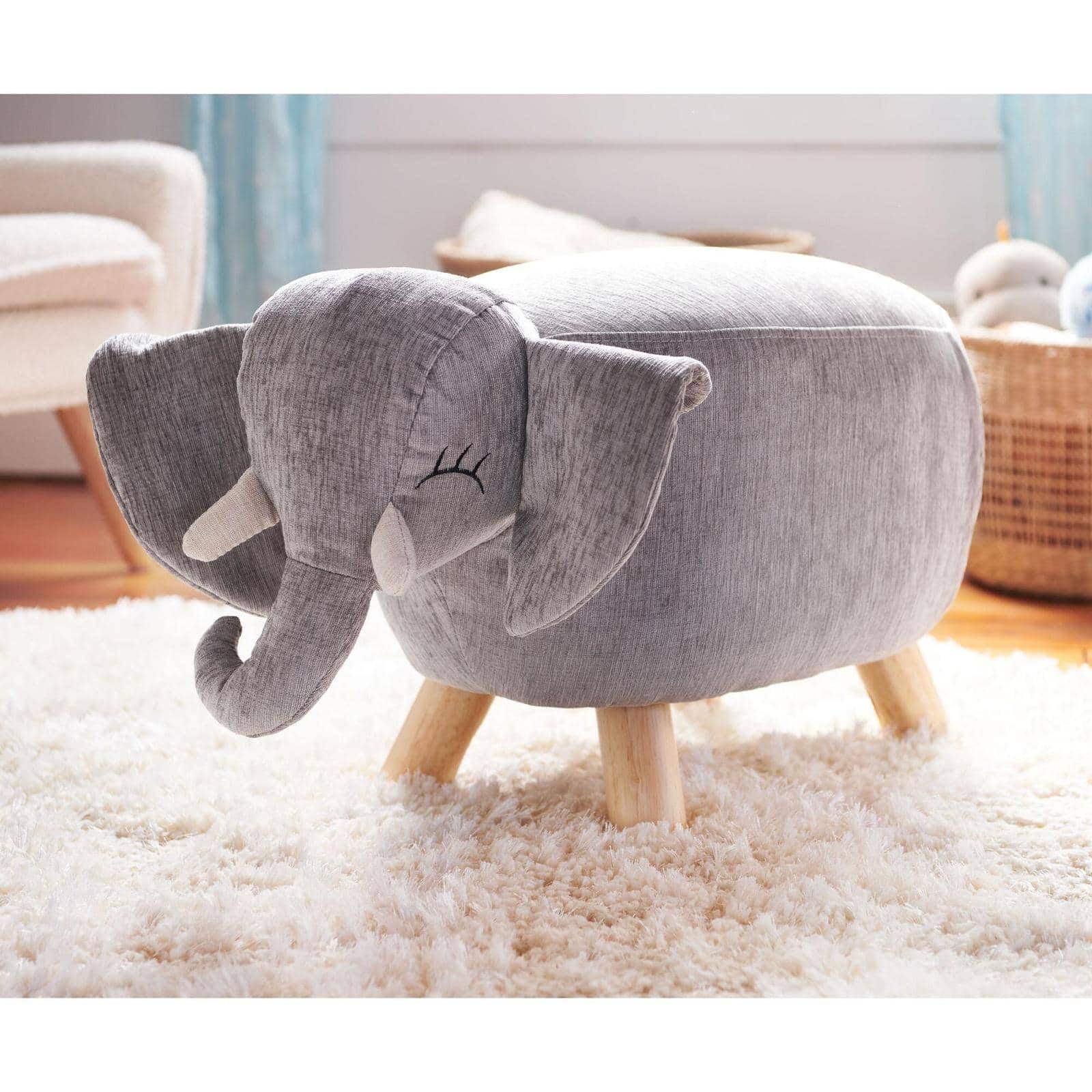 An Elephant Stool for A Safari-Themed Nursery