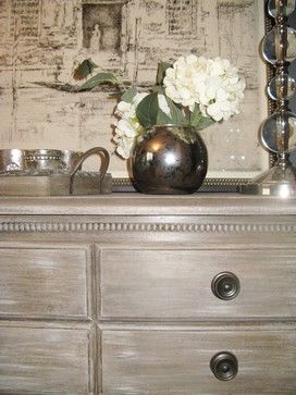 Layers of paris gray and french linen. Beautiful! Remember this when upcycling bedroom set from the attic.