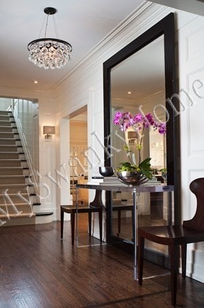 large staircase mirror