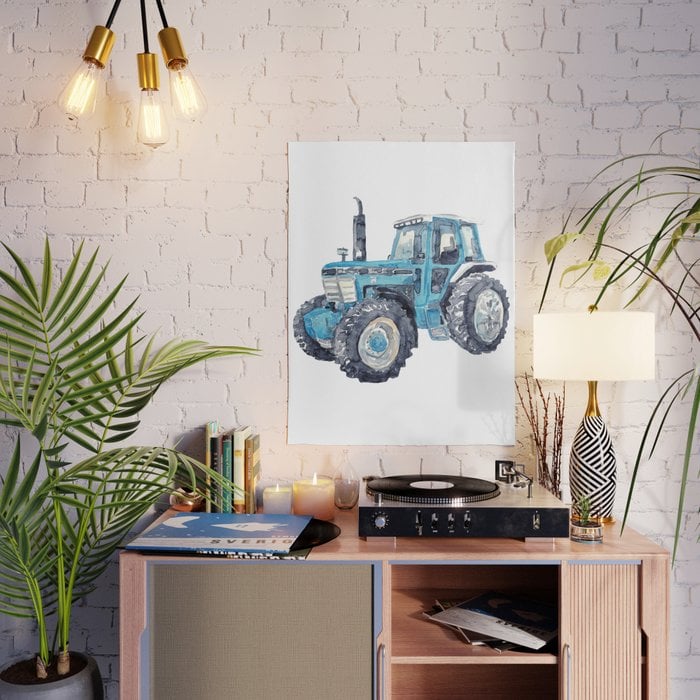 Big Blue Tractor Illustration