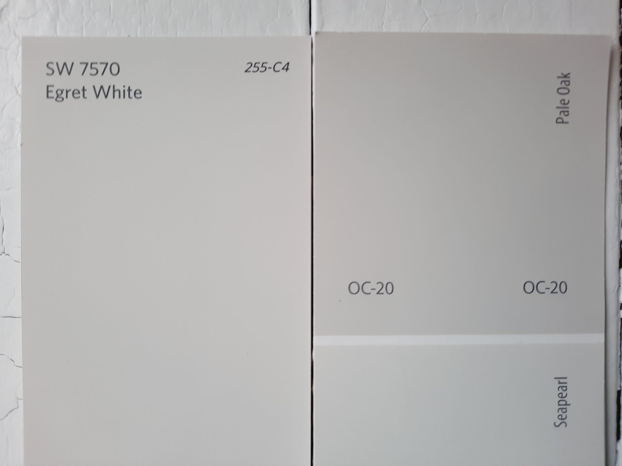 6 Egret White vs Pale Oak by Benjamin Moore scaled