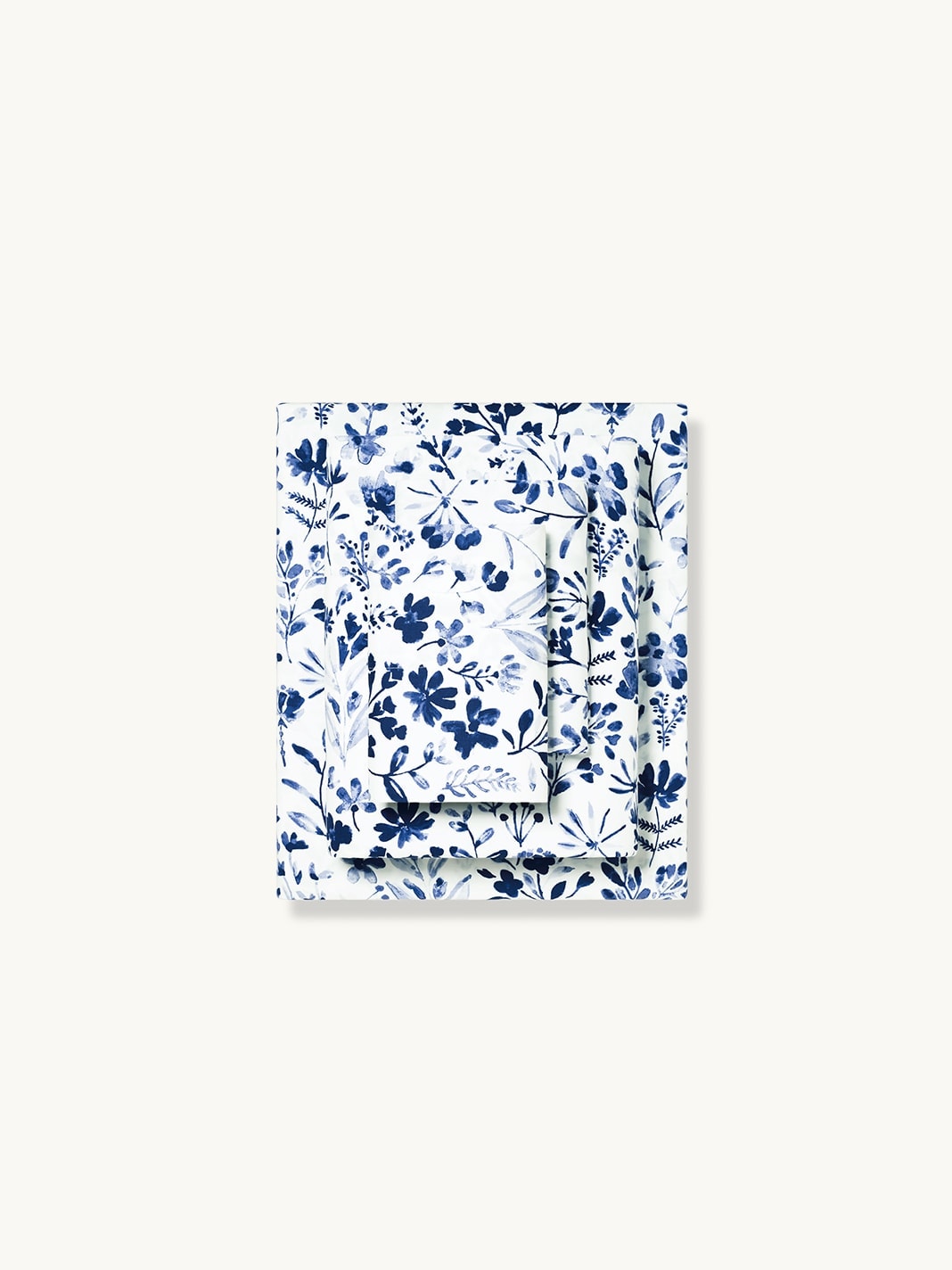 Navy Botanical Sheet Set