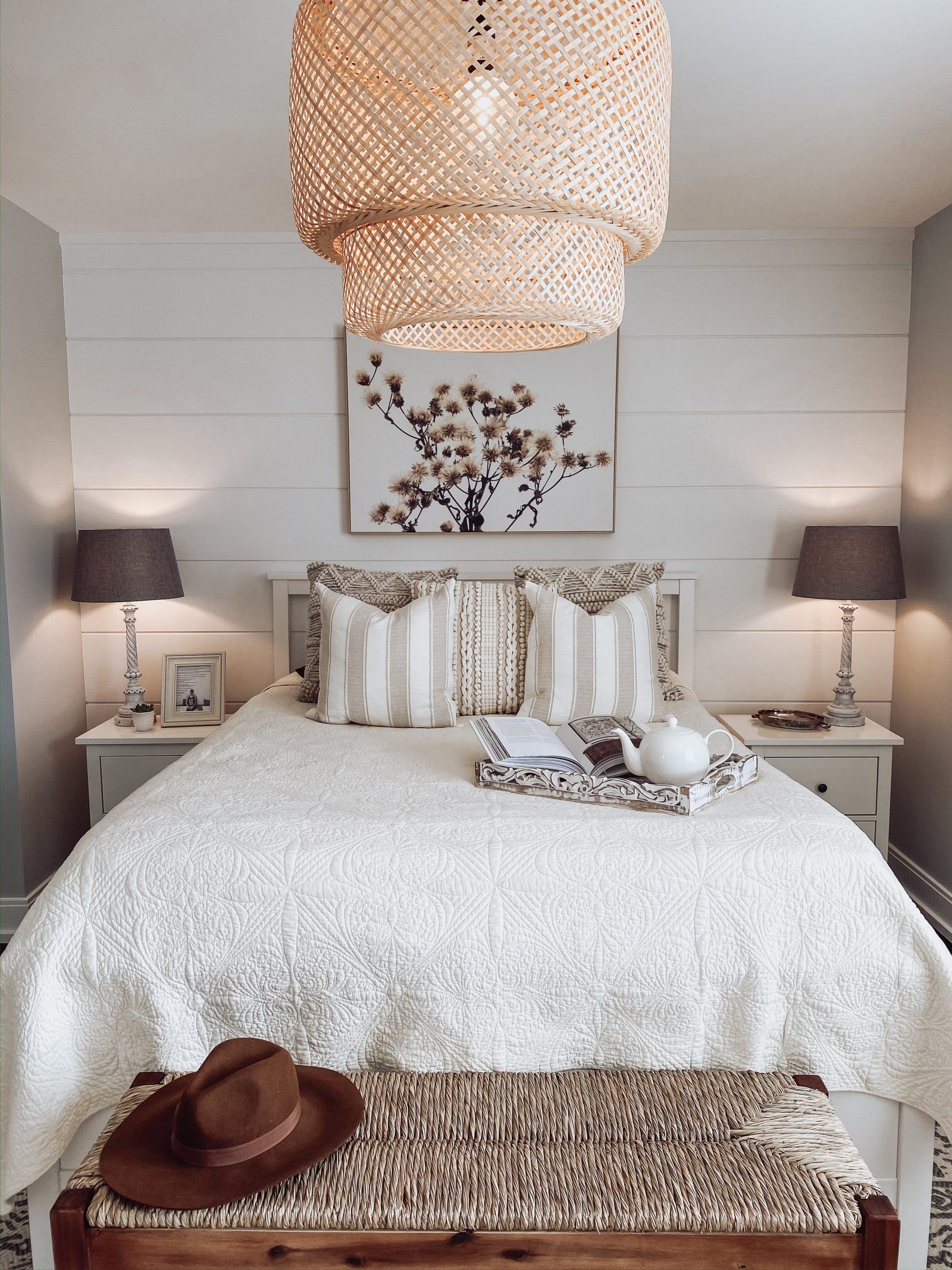  White Shiplap Accent Wall scaled