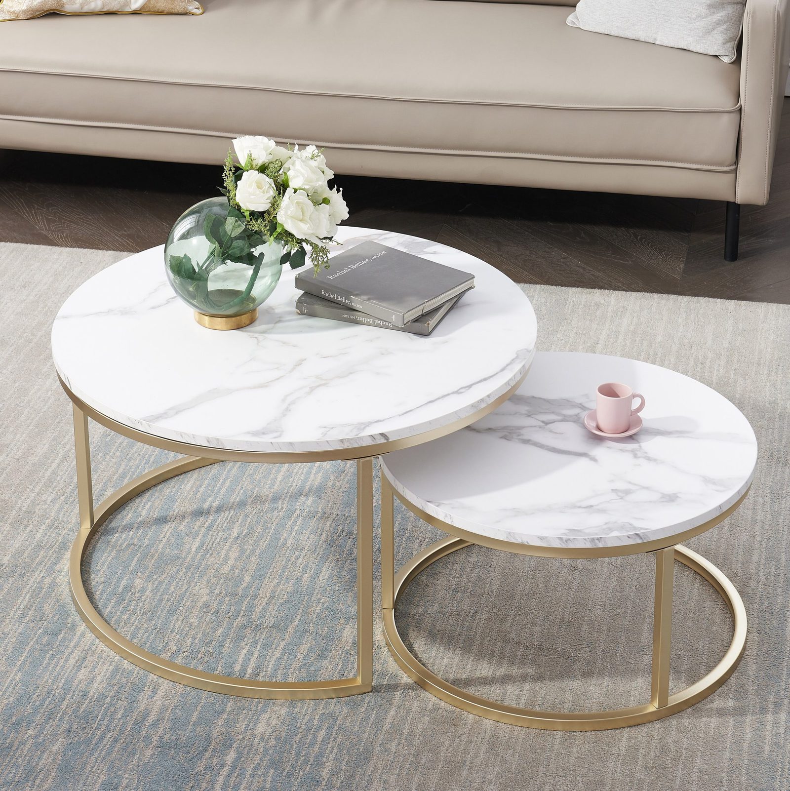 Use a Marble-Inspired Table to Add Elegance