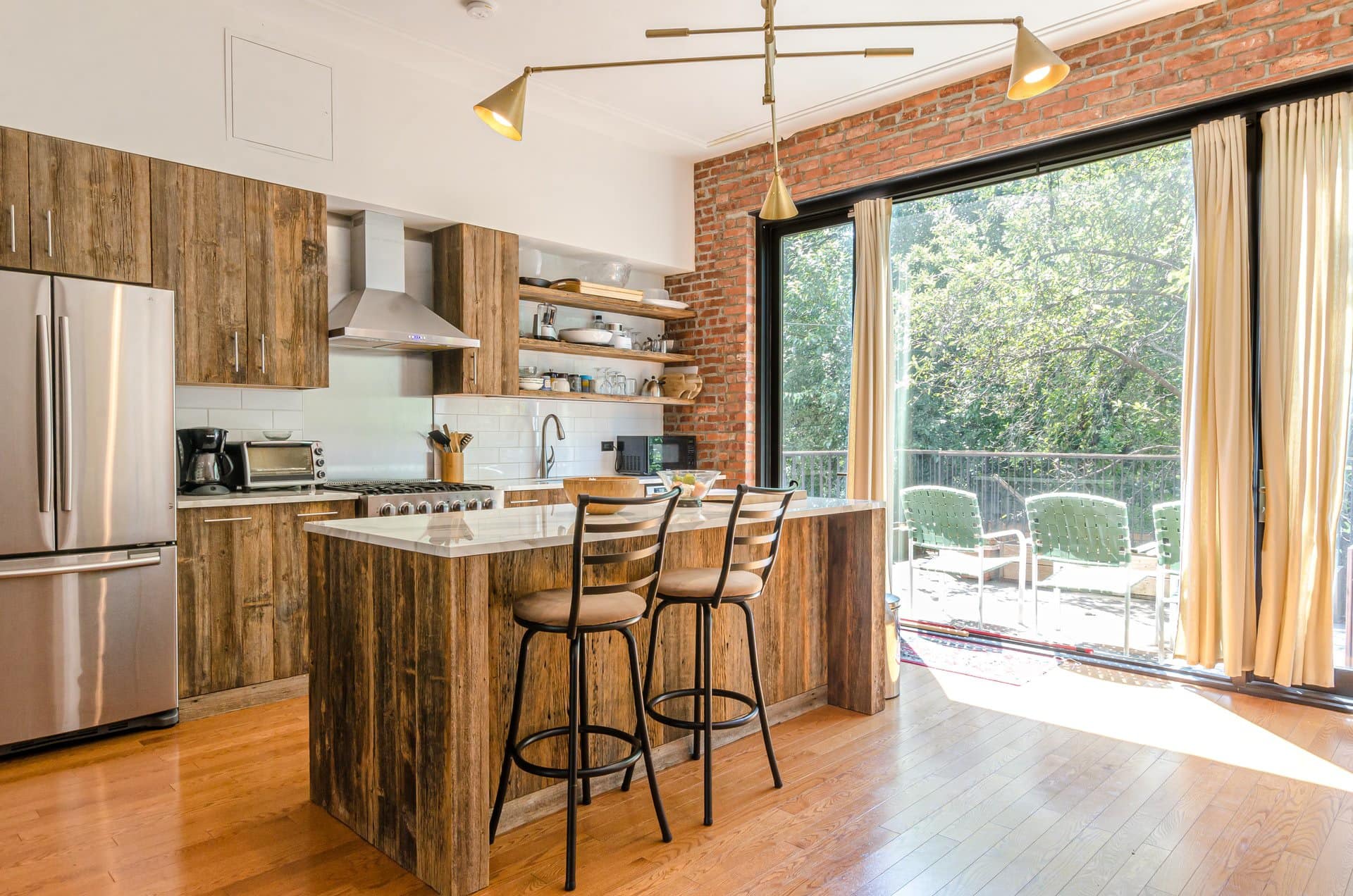  Wood Cabinets with Black Trim