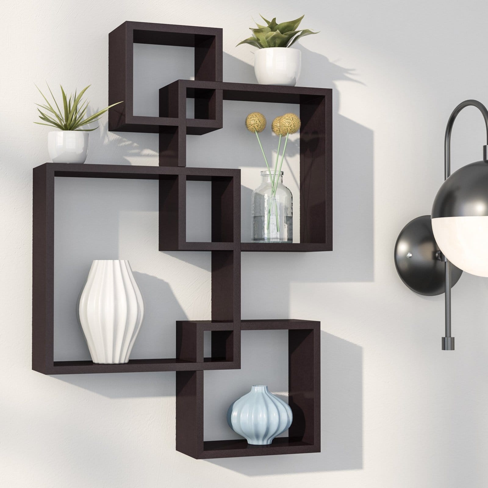 Black Square Accent Shelf