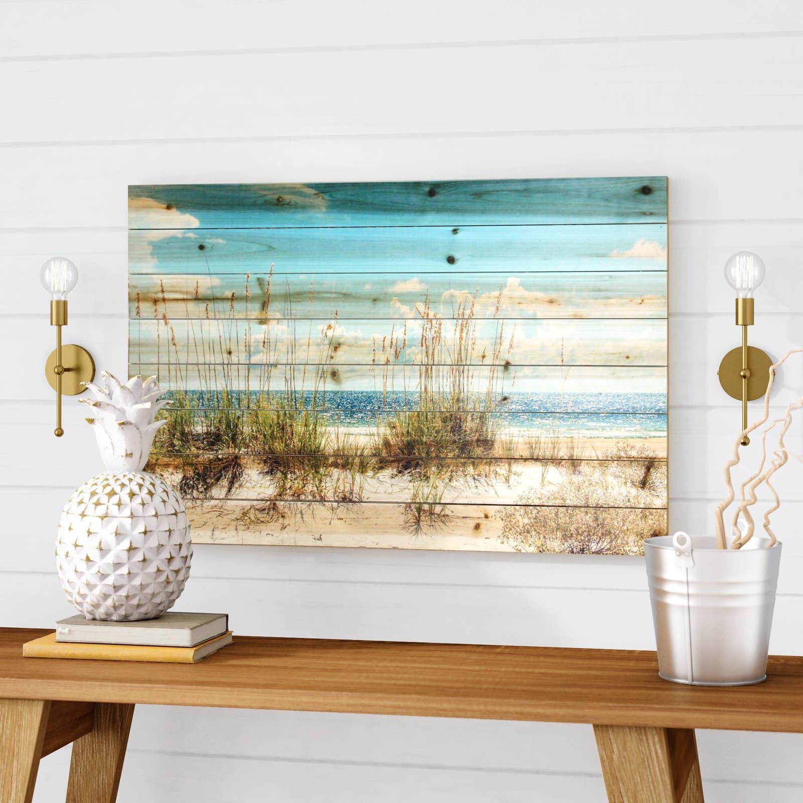 Sand Dunes, Photographic Print on Wood