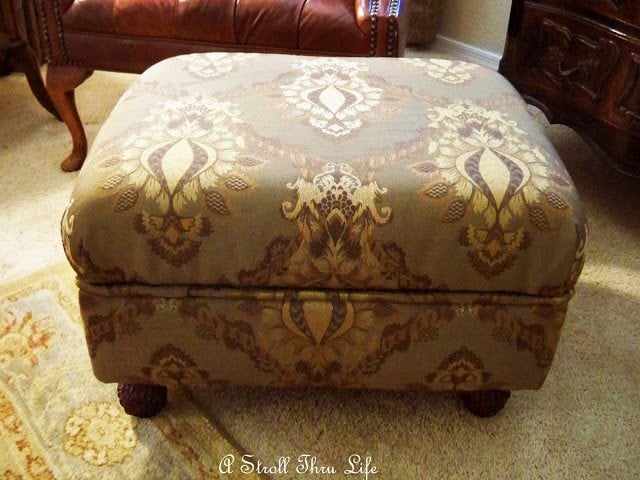 covered ottoman - a stroll thru life