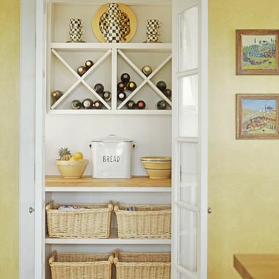 use wicker baskets for large items