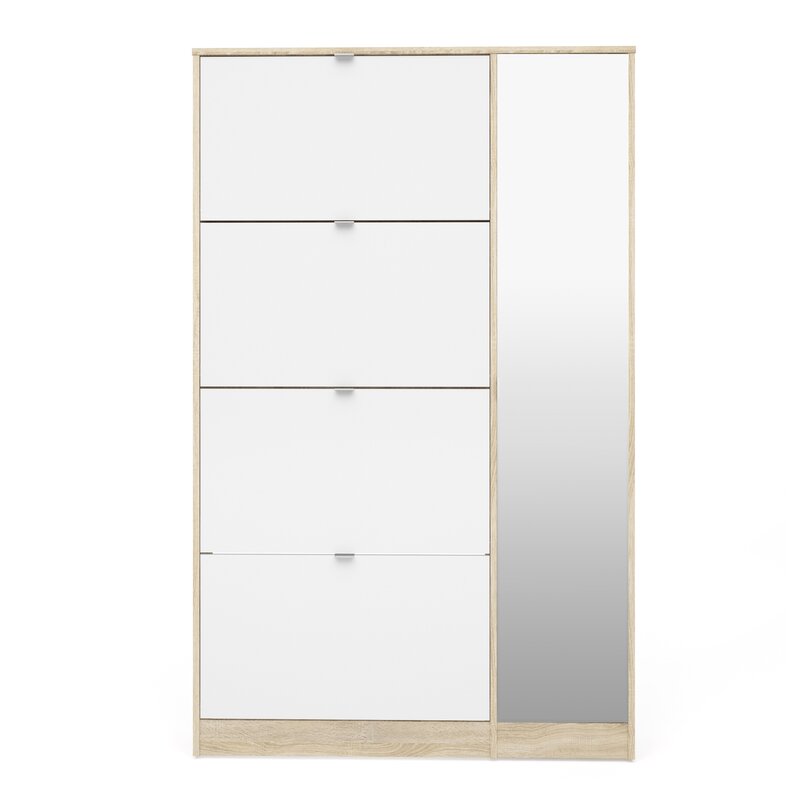 Ridgley4FlapDoorand1MirrorDoor24PairShoeStorageCabinet