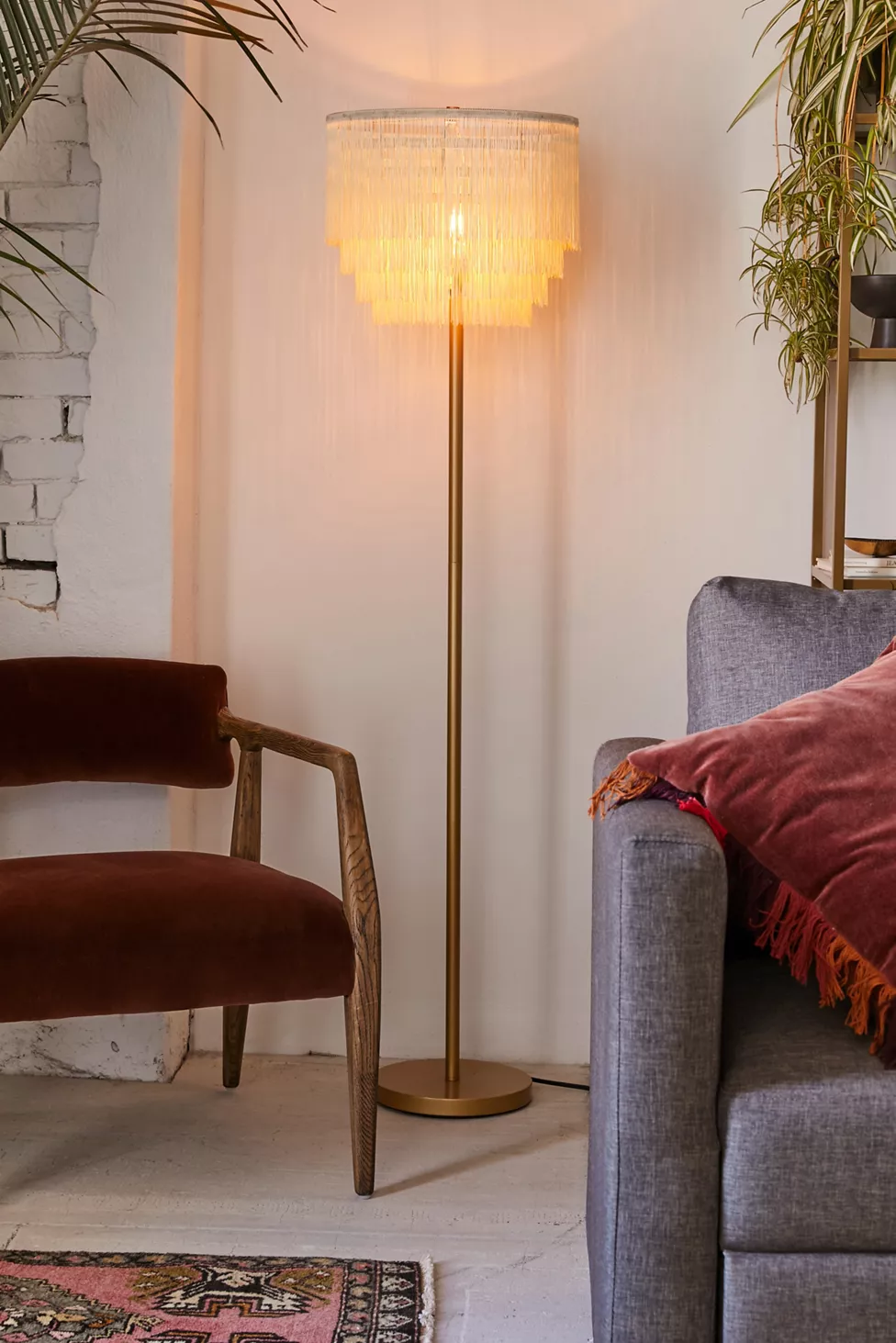 Push a Decorative Floor Lamp Against an Empty Wall